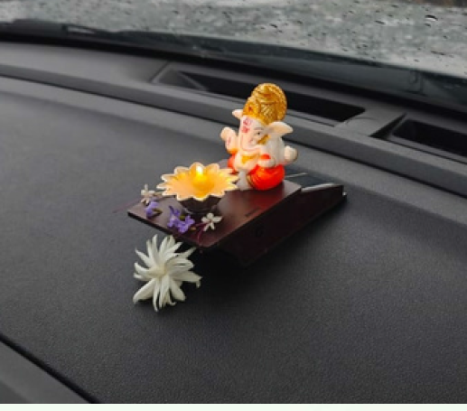 Solar Ganpati Car Diya